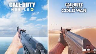 Call of Duty Mobile vs Call of duty Black Ops Cold War Weapon Sound & Animation Comparison