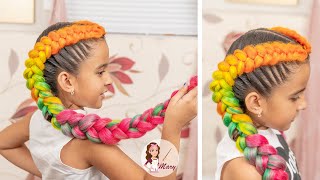 Trenza Arcoíris 🌈 Con Kanekalon Para Principiantes