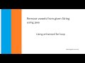 Remove vowels from a given String using enhanced for loop in java