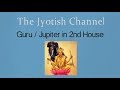 Jupiter in 2nd House, Jupiter in Vedic Astrology | From Jyotish classics