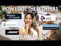 I got 5 offers in 5 days. Here’s how.|Resume Guide for College Students & New Grads (with examples!)