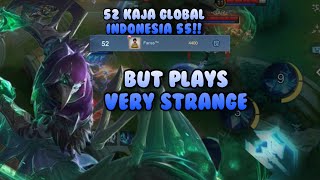 Mobile Legends | GAMEPLAY PLAYING WITH TOP GLOBAL KAJA BUT STRANGE GAME?!