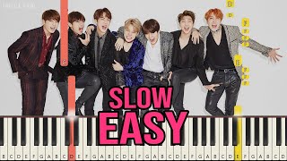 Black Swan - BTS | Piano Tutorial (SLOW EASY) by Pianella Piano