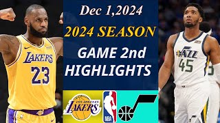 Los Angeles Lakers Vs Utah Jazz  Full Game 2nd-Qtr | Dec 1,2024 | Basketball TODAY | Game Highlights