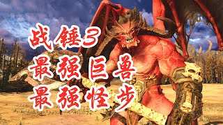 【全面战争战锤3】最强巨兽和最强怪步测试，结果非常离谱！Total War WARHAMMER III｜阿姆西