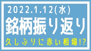 【株式市場の振り返り#334】22年1月12日(水)〜久しぶりの赤い相場！？！？