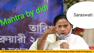 CM Mamata Banerjee Saraswati Pujo Mantra I Basant Panchami Mantra by Didi