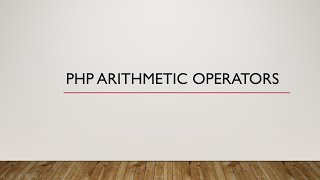 PHP Arithmetic Operators Tutorial in Hindi