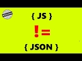 Javascript objects vs JSON objects