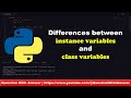 Instance variables Vs Class variables in Python #python #pythonprogramming #interview