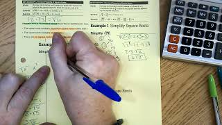 Alg: 7-5 Day 1 Simplifying Radical Expressions