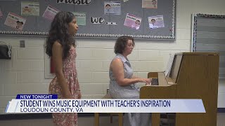 Loudoun County student inspired by music teacher wins equipment for school program