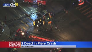 2 people killed in fiery multi-car crash in Wilmington