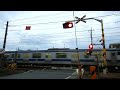 【踏切】jr常磐線　警報灯が奥にある踏切 railroad crossing in japan