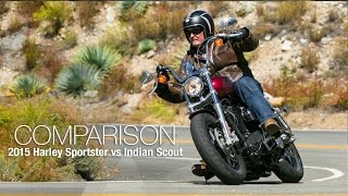 2015 Harley Sportster vs. Indian Scout Part 2 - MotoUSA