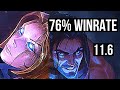 ORIANNA vs SYLAS (MID) | 6/0/5, 76% winrate, Dominating | KR Challenger | v11.6