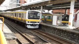 【一部音量注意】【回送】中央総武各駅停車＿津田沼駅５番線【209系】【警笛あり】【快速？何それ( ^ω^ )】