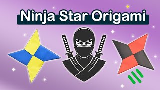 😍origami ninja star || How to make a paper NINJA STAR Origami SHURIKEN