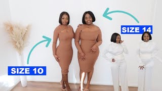 SIZE 10 vs 14 PRETTY LITTLE THING TRY ON HAUL