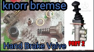 knorr bremse hand brake valve kit change। के नूर ब्रांच। हैंड ब्रेक किट चेंज वीडियो #viral #automobi