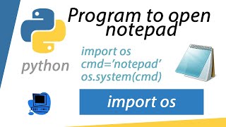 Using OS system method to run notepad in Python