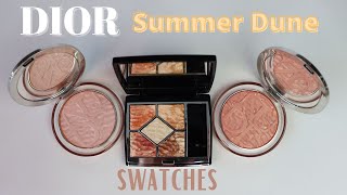 SWATCHES DIOR SUMMER 2021 Makeup Collection Summer Dune | Closeups \u0026 Swatches