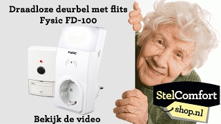 Draadloze deurbel met flits | Alecto / Fysic FD-100 | StelComfortshop.nl