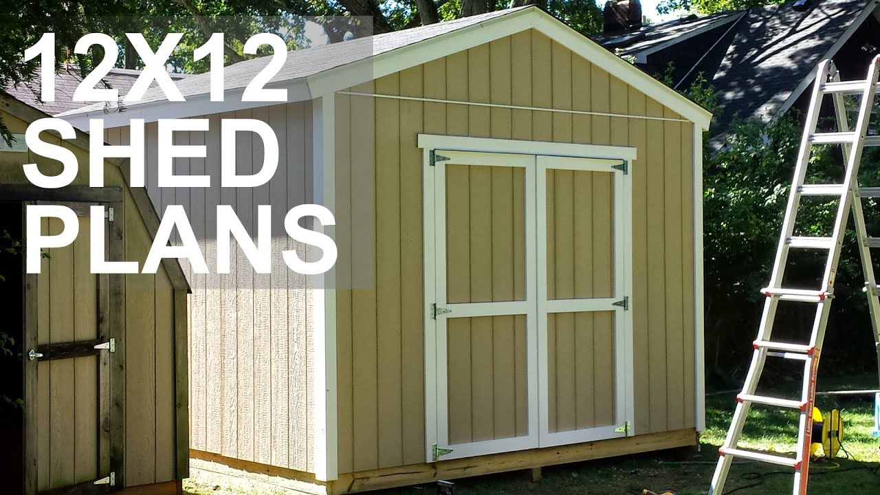 12x12 Shed Plans Video - Over 13 Shed Designs - YouTube