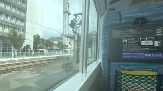 【高速入線】E353系　特急あずさ　甲府駅　高速入線(車内映像)