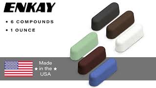 ENKAY Tool - Jr. Polishing Compound Kit for All Stages of Buffing from Cutting to Finishing Metals