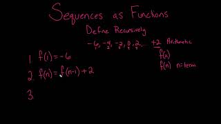 Define a Sequence Recursively using Function Notation