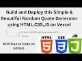 Build a Working Quote Generator - No Experience Needed!