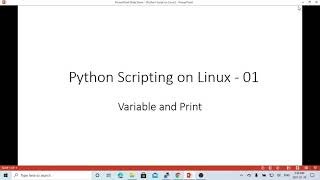 Python on Linux - Variable and Printing Command