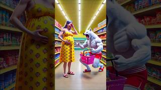 ❤️ Evolution of Wolf: Crying baby with wolf shopping mall 🥰 41 #cat #cute #love #shorts