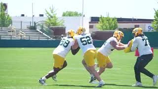 Watch as Packers running back Josh Jacobs practices during June 2 OTA