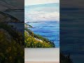 large original big sur california oil landscape painting with thick palette knife impasto texture