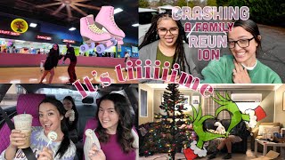 Getting festive Starbucks + skating + Christmas tree is up! Mini vlog 💚