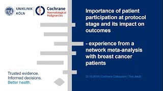 Importance of patient participation at protocol stage and its impact on outcomes