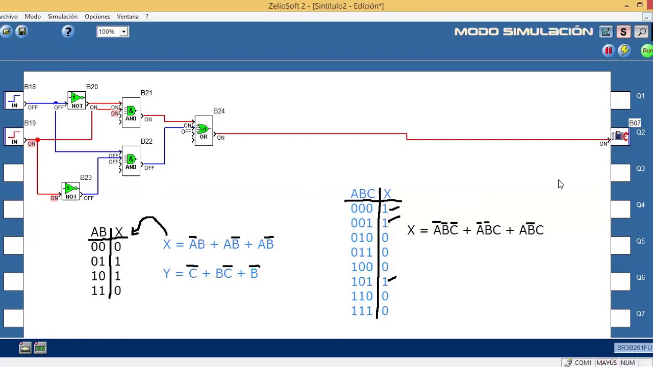 SIMULACIÓN CON COMPUERTAS LÓGICAS A PARTIR DE UNA ECUACIÓN BOOLENA ...