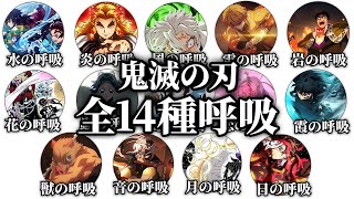 【全解説】鬼滅の刃に登場する全14種類の呼吸を13分で全解説