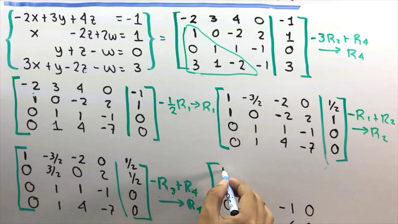 SISTEMAS De ECUACIONES 4x4 Por Álgebra De Matrices [𝙈𝘼𝙎𝙏𝙀𝙍𝘾𝙇𝘼𝙎𝙎 𝙥𝙖𝙧𝙖 ...