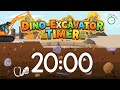 20 Minute Dinosaur Excavator Adventure! Visual Timer for Kids