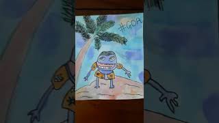 Crazy Frog Painting| Part 2 #shorts #painting #craftblossoms
