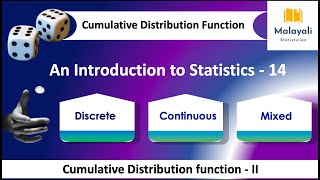 Problems in Distribution Function (CDF) in Malayalam | An Introduction to Statistics - 14 |