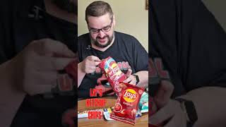 An American Tries Canadian Snacks - Lay's Ketchup Chips! #shorts