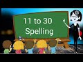 sub maths spelling from 11 to 30