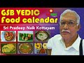 GSB Vedic Food Calendar