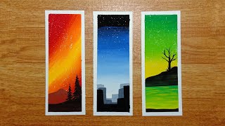 3 Easy DIY Poster Color Bookmarks for Beginners! | Step-by-Step Tutorial