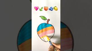 Satisfying Creative Painting 💖🍃🍑🫐🍋 #shorts #art #painting #trending #shortsfeed #satisfying