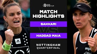 Maria Sakkari vs. Beatriz Haddad Maia | 2022 Nottingham Quarterfinals | WTA Match Highlights